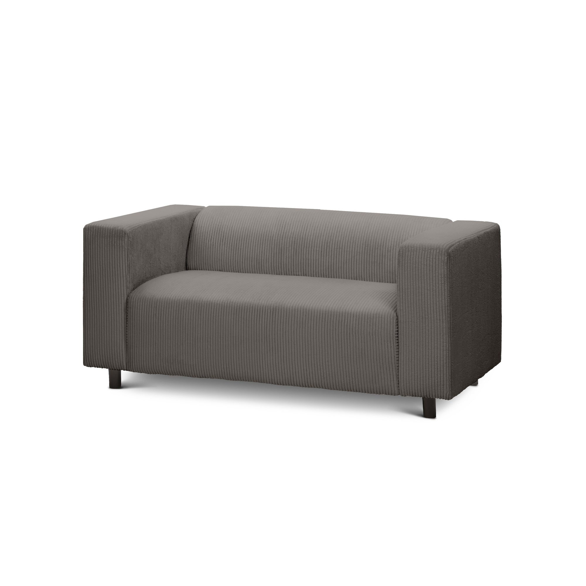 sofa 2-osobowa 151 cm – sztruks POSO, styl minimalistyczny | July Brązowy Grafit (POSO 120)