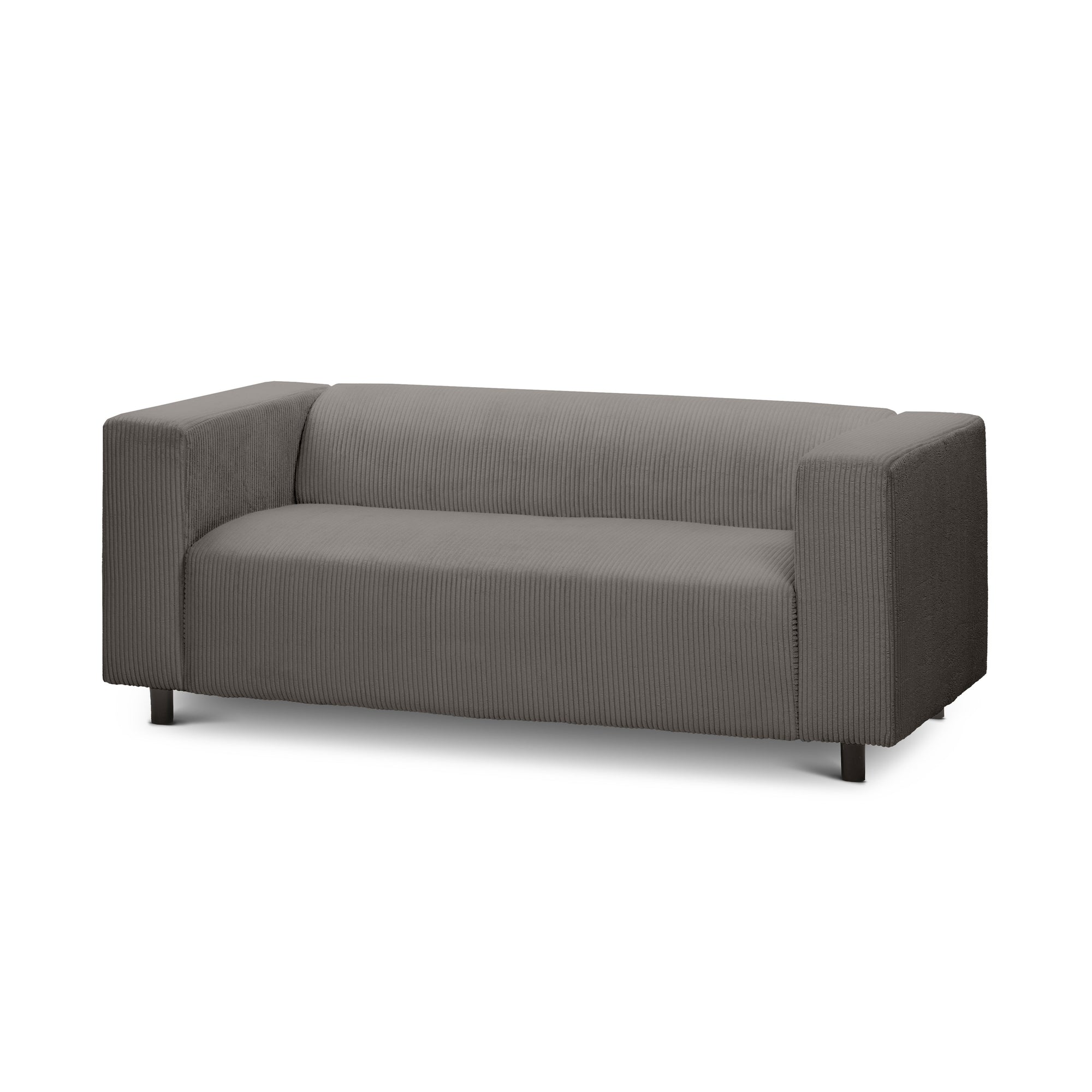 Sofa 3-osobowa 175 cm – kompaktowa, nowoczesny sztruks | July Brązowy Grafit (POSO 120)