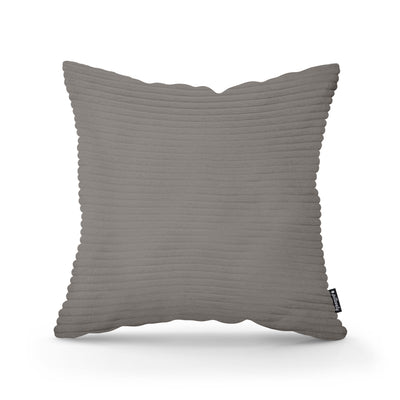 Poduszka dekoracyjna 45×45 cm w stylu scandi i boho | Szeroki Sztruks Brązowy Grafit (POSO 120)