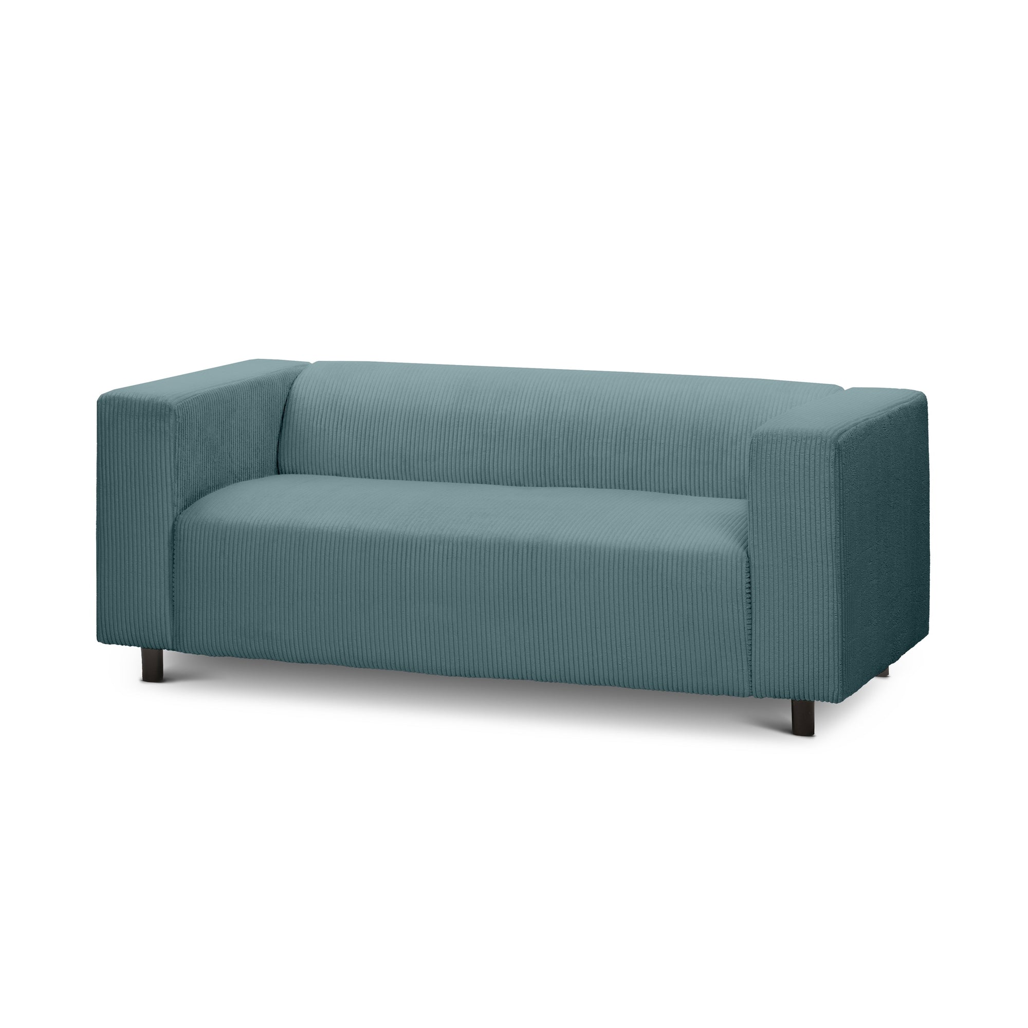 Sofa 3-osobowa 175 cm – kompaktowa, nowoczesny sztruks | July Głęboki Grafit (POSO 125)