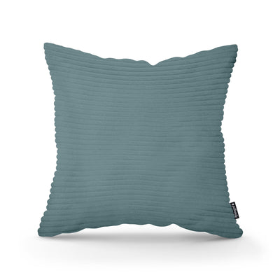 Poduszka dekoracyjna 45×45 cm w stylu scandi i boho | Szeroki Sztruks Głęboki Grafit (POSO 125)