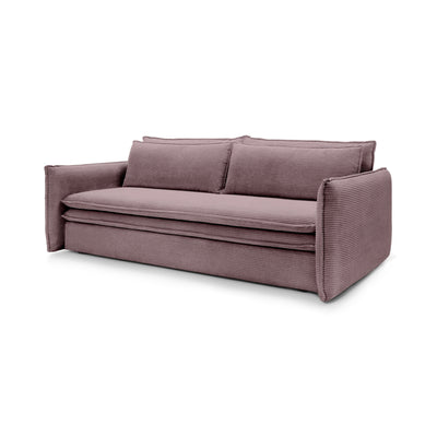 Sofa z spania 140x200 i pojemnikiem | Lily Przykurzony Różany Brąz (POSO 130)