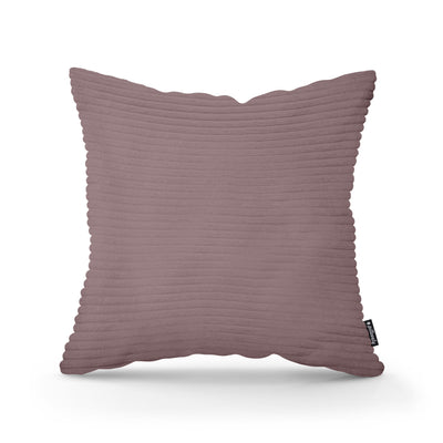 Poduszka dekoracyjna 45×45 cm w stylu scandi i boho | Szeroki Sztruks Przykurzony Różany Brąz (POSO 130)