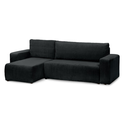 Narożnik uniwersalny z funkcją spania 3-osobowy 200x142–154 w stylu loft | Kingi Węgiel (POSO 135) Uniwersalny