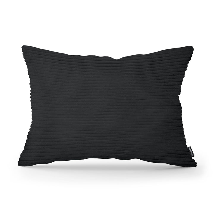 Poduszka Dekoracyjna Szeroki Sztruks 40x55 Węgiel