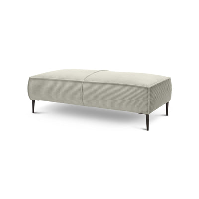 Pufa 140 cm do salonu w stylu modern | May Szary Len (POSO 140)