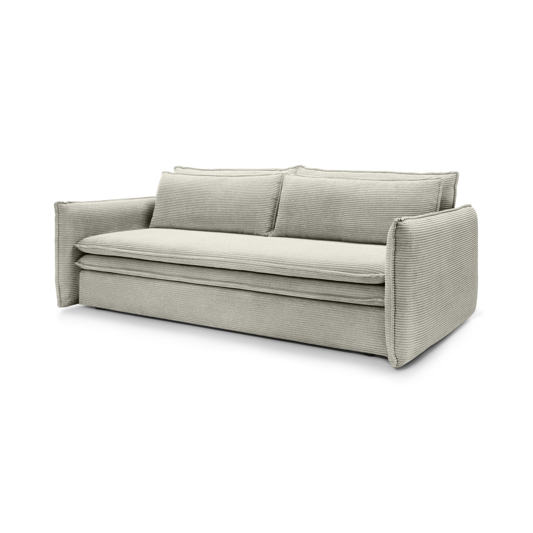 Sofa z spania 140x200 i pojemnikiem | Lily Szary Len (POSO 140)
