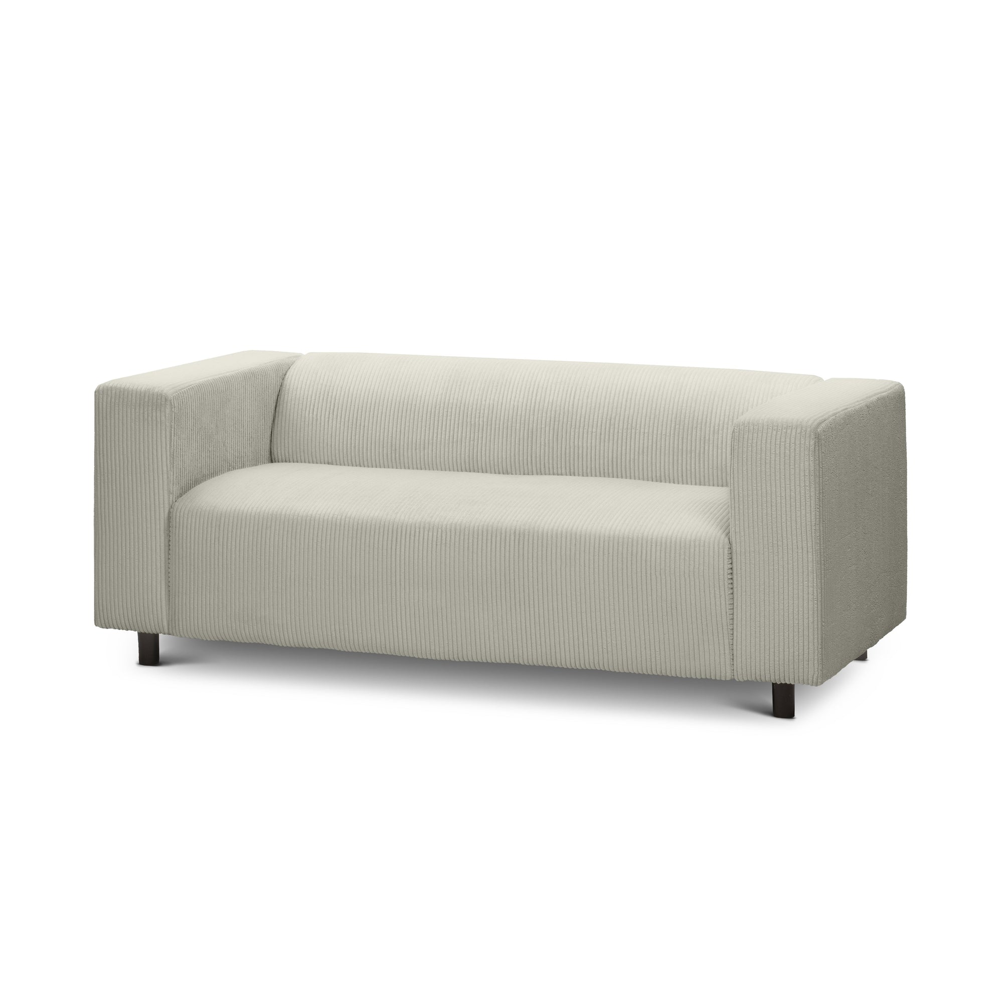 Sofa 3-osobowa 175 cm – kompaktowa, nowoczesny sztruks | July Szary Len (POSO 140)