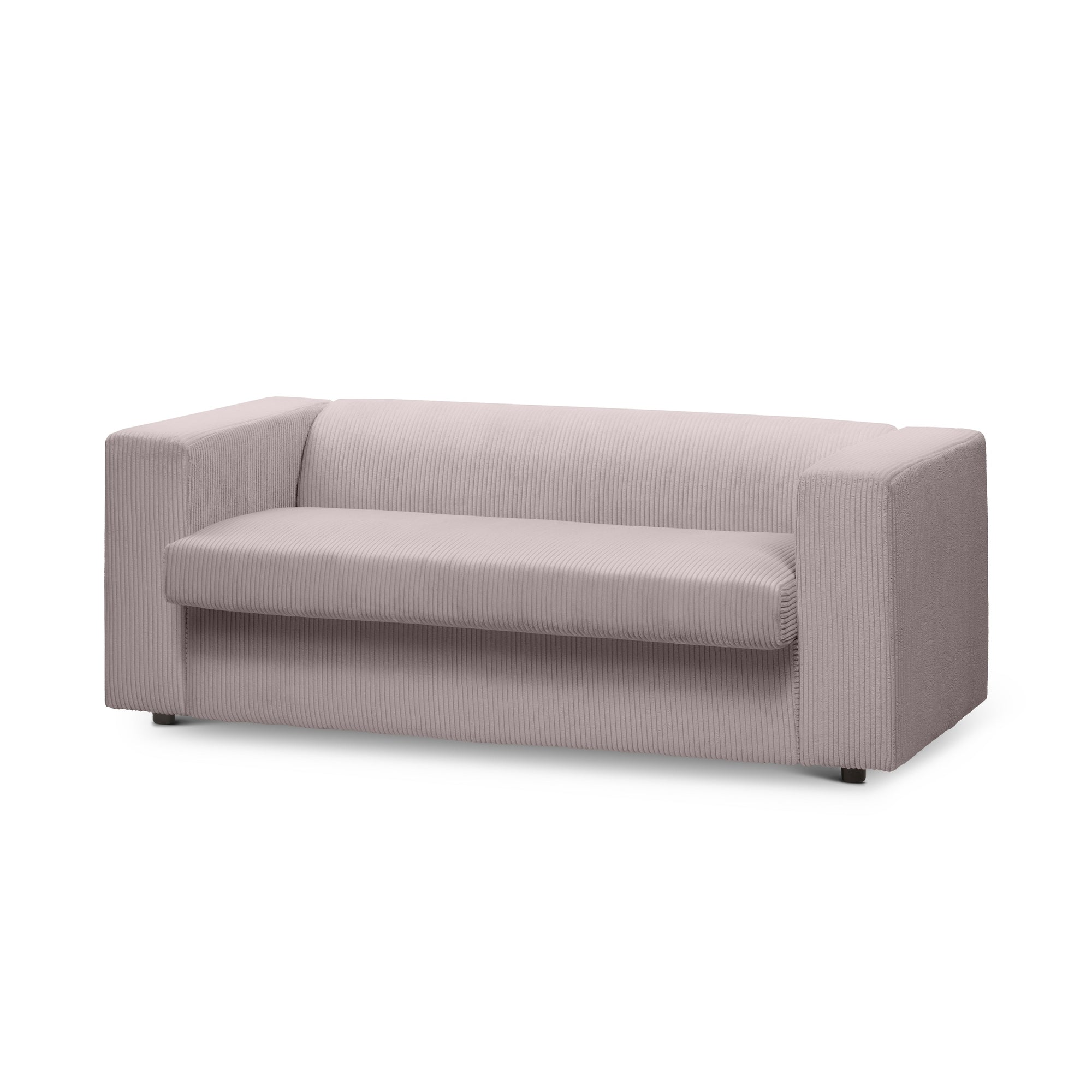 Sofa 2-osobowa z funkcją spania 174 cm – kompaktowa, sztruksowa, nowoczesna | July Płowe Szkło (POSO 145)