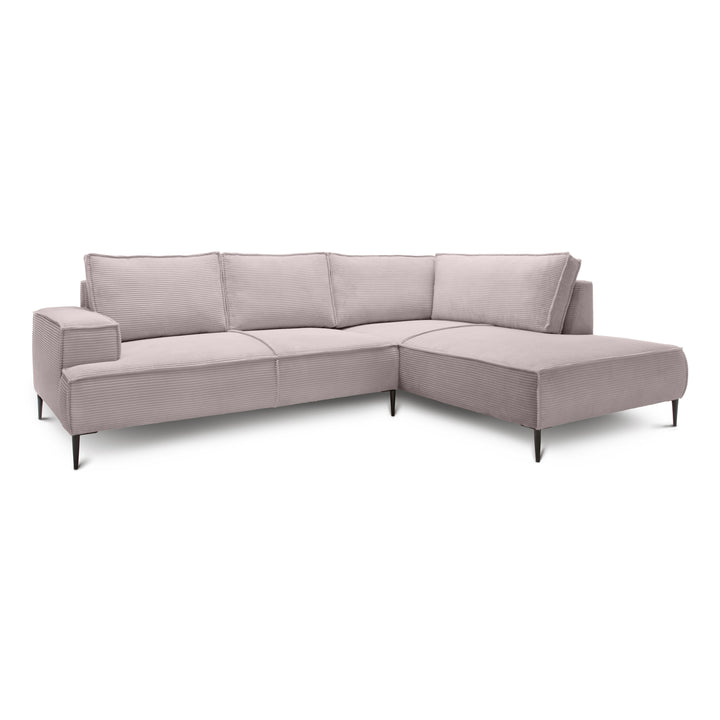 Narożnik 4-osobowy 275 cm – POSO, pianka T35, stelaż drewniany | May Płowe Szkło (POSO 145) Prawostronny