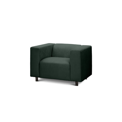 Fotel 95 cm do relaksu w stylu skandynawskim | July Leśna Zieleń (POSO 14)