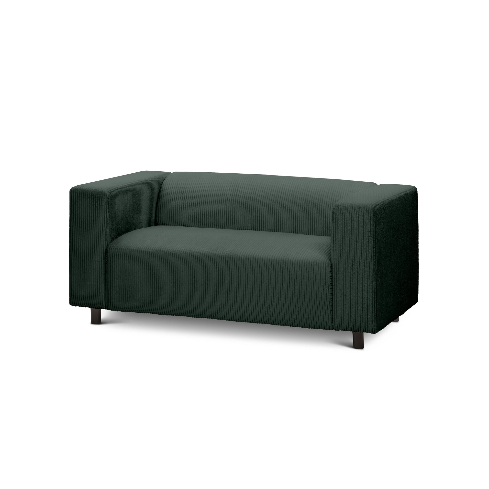 sofa 2-osobowa 151 cm – sztruks POSO, styl minimalistyczny | July Leśna Zieleń (POSO 14)