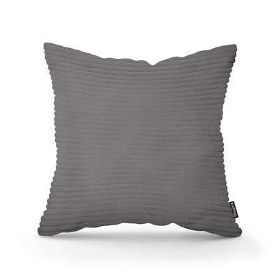 Poduszka dekoracyjna 45×45 cm w stylu scandi i boho | Szeroki Sztruks Stalowy Brąz (POSO 22)
