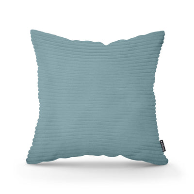 Poduszka dekoracyjna 45×45 cm w stylu scandi i boho | Szeroki Sztruks Zimna Mięta (POSO 26)
