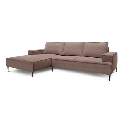 Narożnik 3-osobowy 275 cm w stylu modern classic | May Jesienny Brąz (POSO 27) Lewostronny