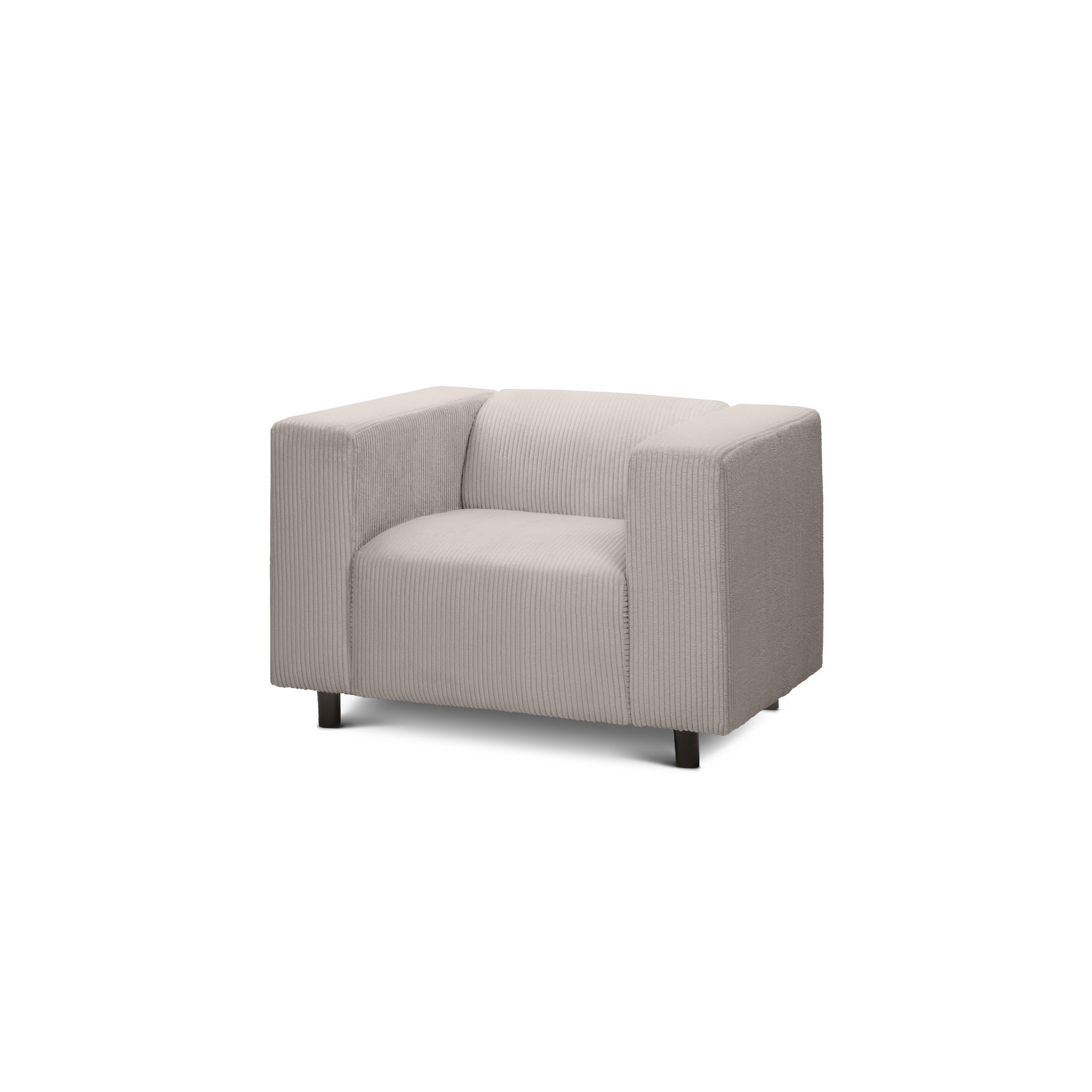 Fotel 95 cm do relaksu w stylu skandynawskim | July Piaskowy Kamień (POSO 02)