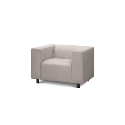 Fotel 95 cm do relaksu w stylu skandynawskim | July Piaskowy Kamień (POSO 02)