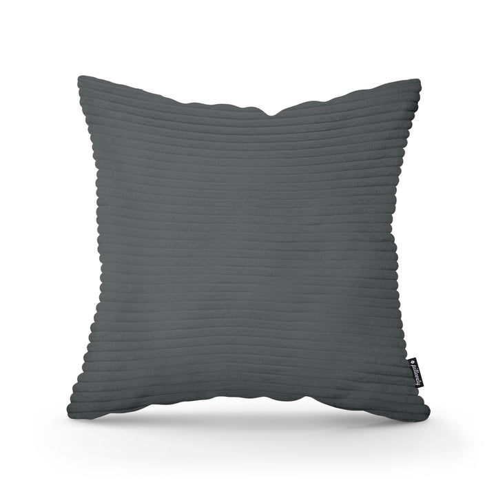 Poduszka Dekoracyjna Szeroki Sztruks 45x45 Antracyt