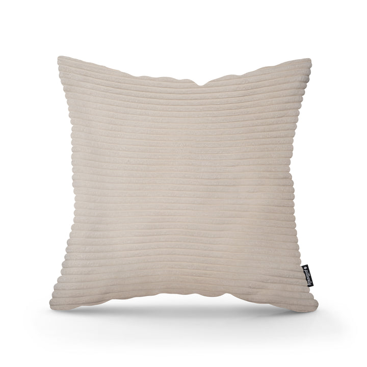 Poduszka Dekoracyjna Szeroki Sztruks 45x45 Porcelanowy Beż