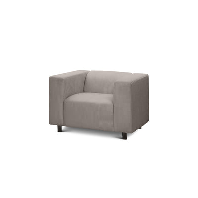 Fotel 95 cm do relaksu w stylu skandynawskim | July Szampański Popiół (POSO 03)