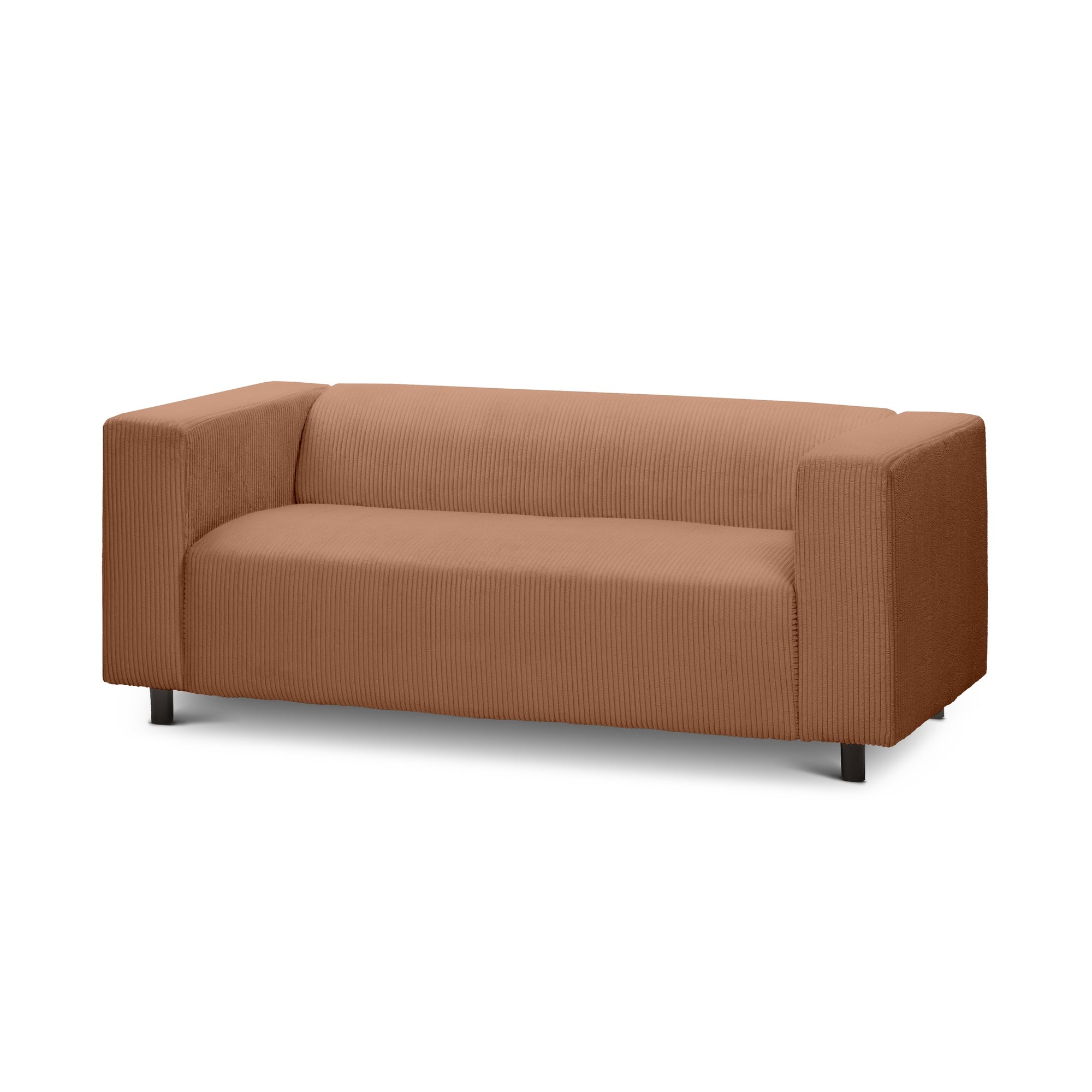 Sofa 3-osobowa 175 cm – kompaktowa, nowoczesny sztruks | July Cynamon (POSO 41)
