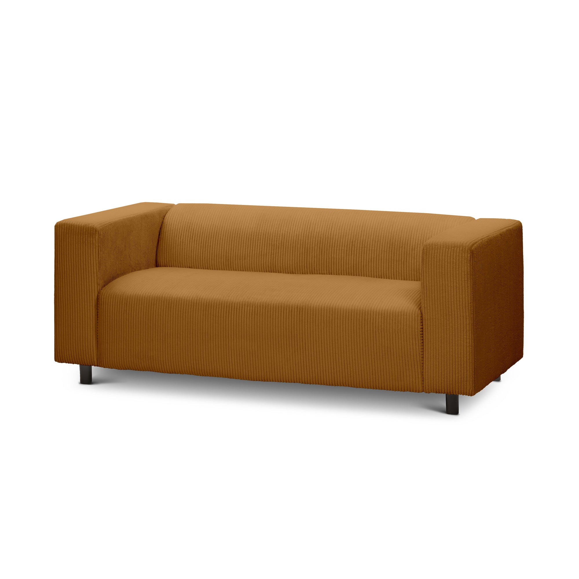 Sofa 3-osobowa 175 cm – kompaktowa, nowoczesny sztruks | July Karmel (POSO 42)