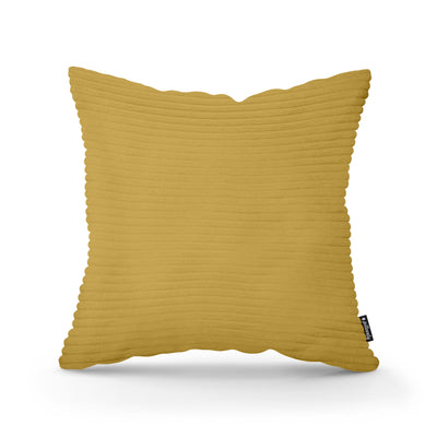 Poduszka dekoracyjna 45×45 cm w stylu scandi i boho | Szeroki Sztruks Miodowy Dąb (POSO 43)
