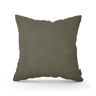 Poduszka dekoracyjna 45×45 cm w stylu scandi i boho | Szeroki Sztruks Zielony Dąb (POSO 46)