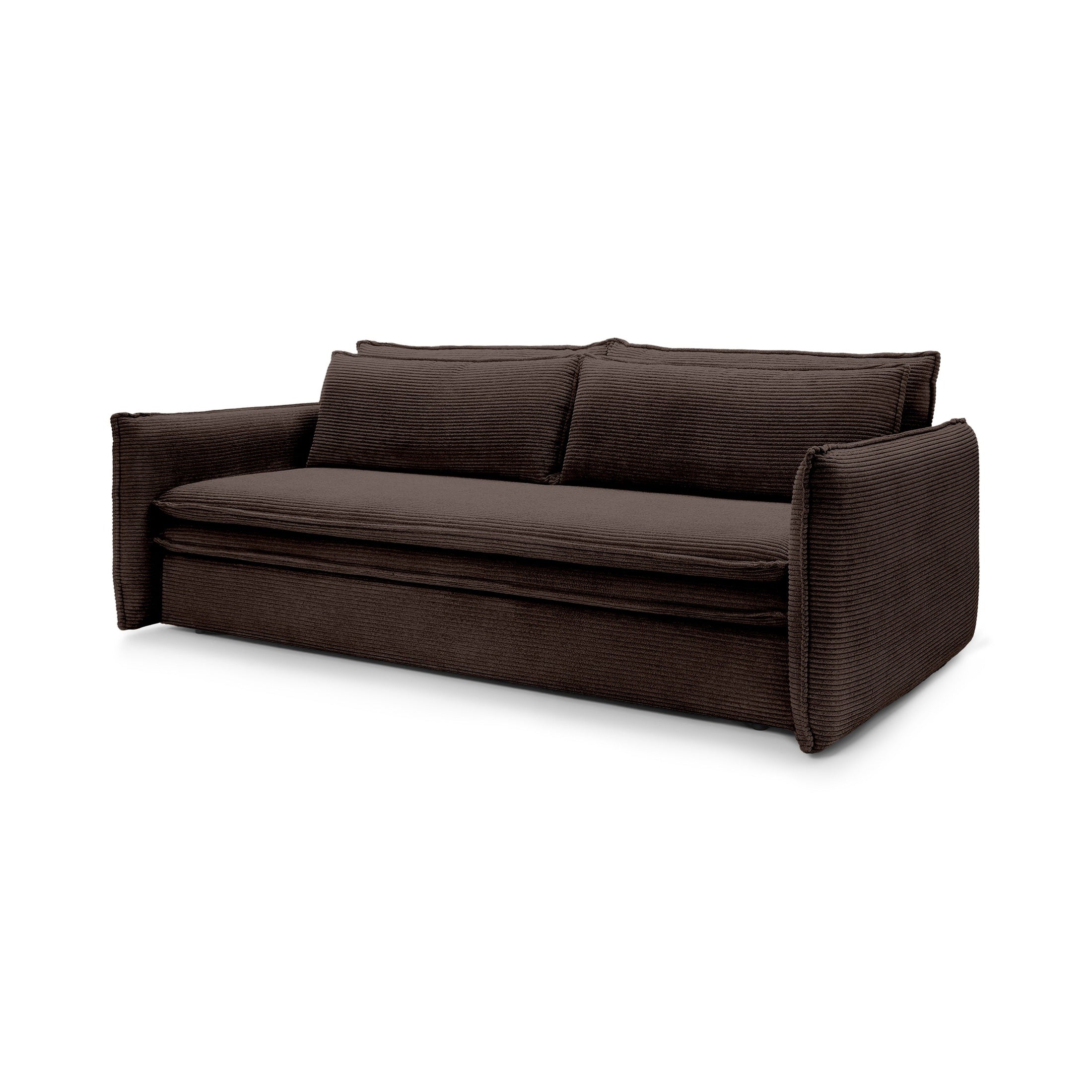 Sofa z spania 140x200 i pojemnikiem | Lily Ciemny Orzech (POSO 06)