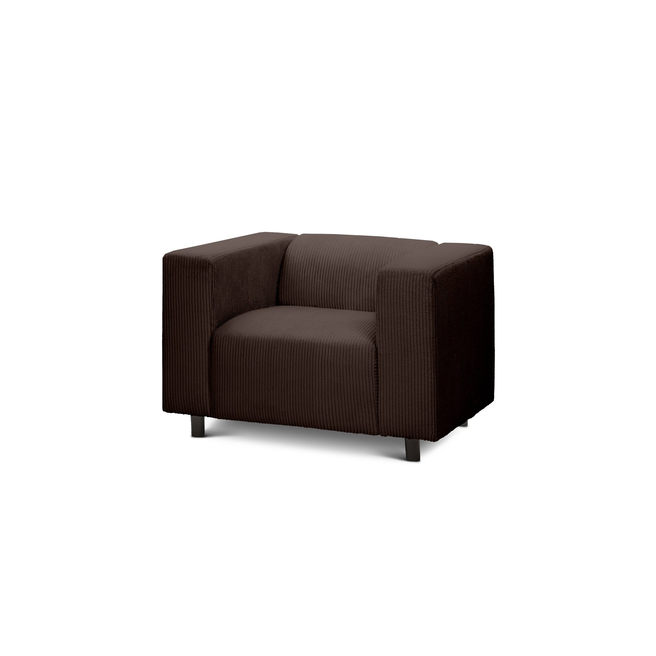 Fotel 95 cm do relaksu w stylu skandynawskim | July Ciemny Orzech (POSO 06)