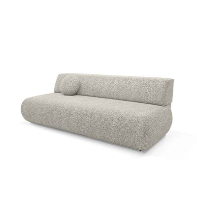 Sofa z funkcją spania 140x200 z pojemnikiem w stylu nowoczesnym | Puentro Lniana Mgła (PUENTE 11)