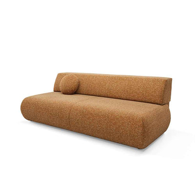 Sofa z funkcją spania 140x200 z pojemnikiem w stylu nowoczesnym | Puentro Miodowa Sepia (PUENTE 52)