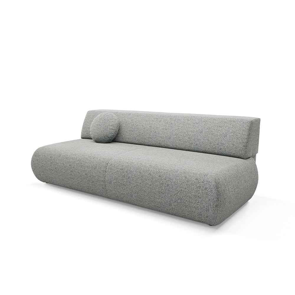 Sofa z funkcją spania 140x200 z pojemnikiem w stylu nowoczesnym | Puentro Szary Kamień (PUENTE 92)