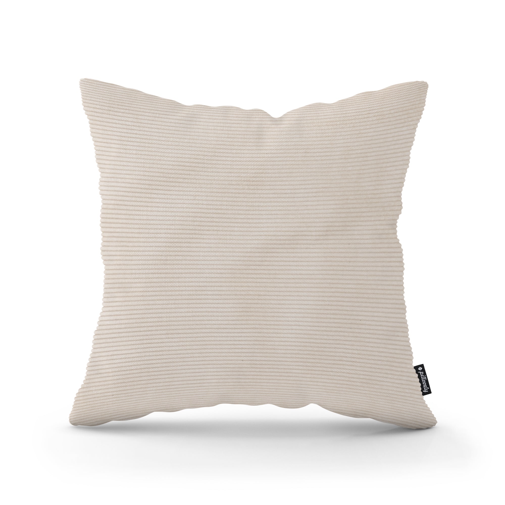 Poduszka dekoracyjna 45×45 cm w stylu scandi i boho – sztruks 100% PES, pionowe prążki | Sztruks