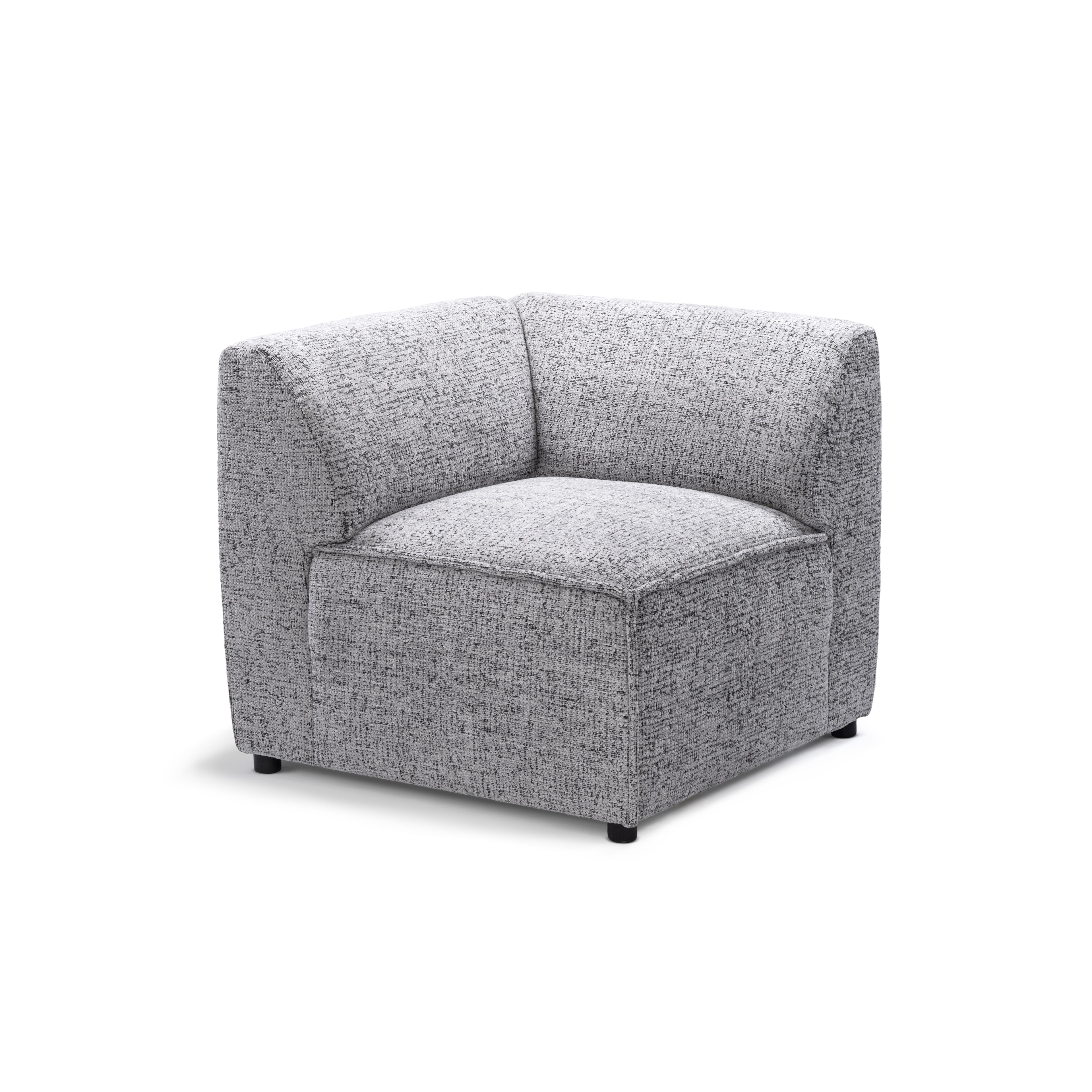 Sofa Modułowa BRICK Moduł M Prawo Szary Mat (BELLA 65)