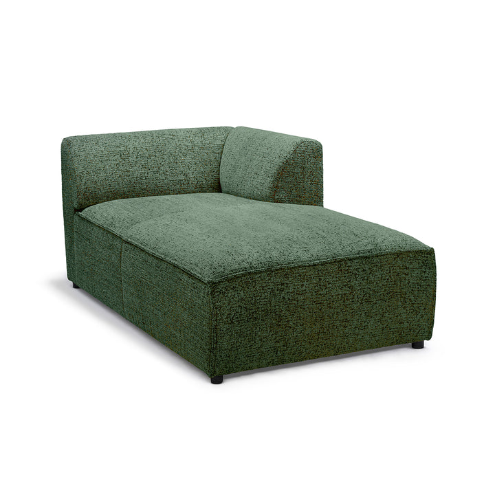 Sofa Modułowa BRICK Moduł L Prawo Zielony Onyks (BELLA 80)