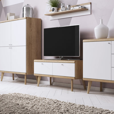 Szafka RTV pod telewizor 107x50 w stylu skandynawskim | Lato