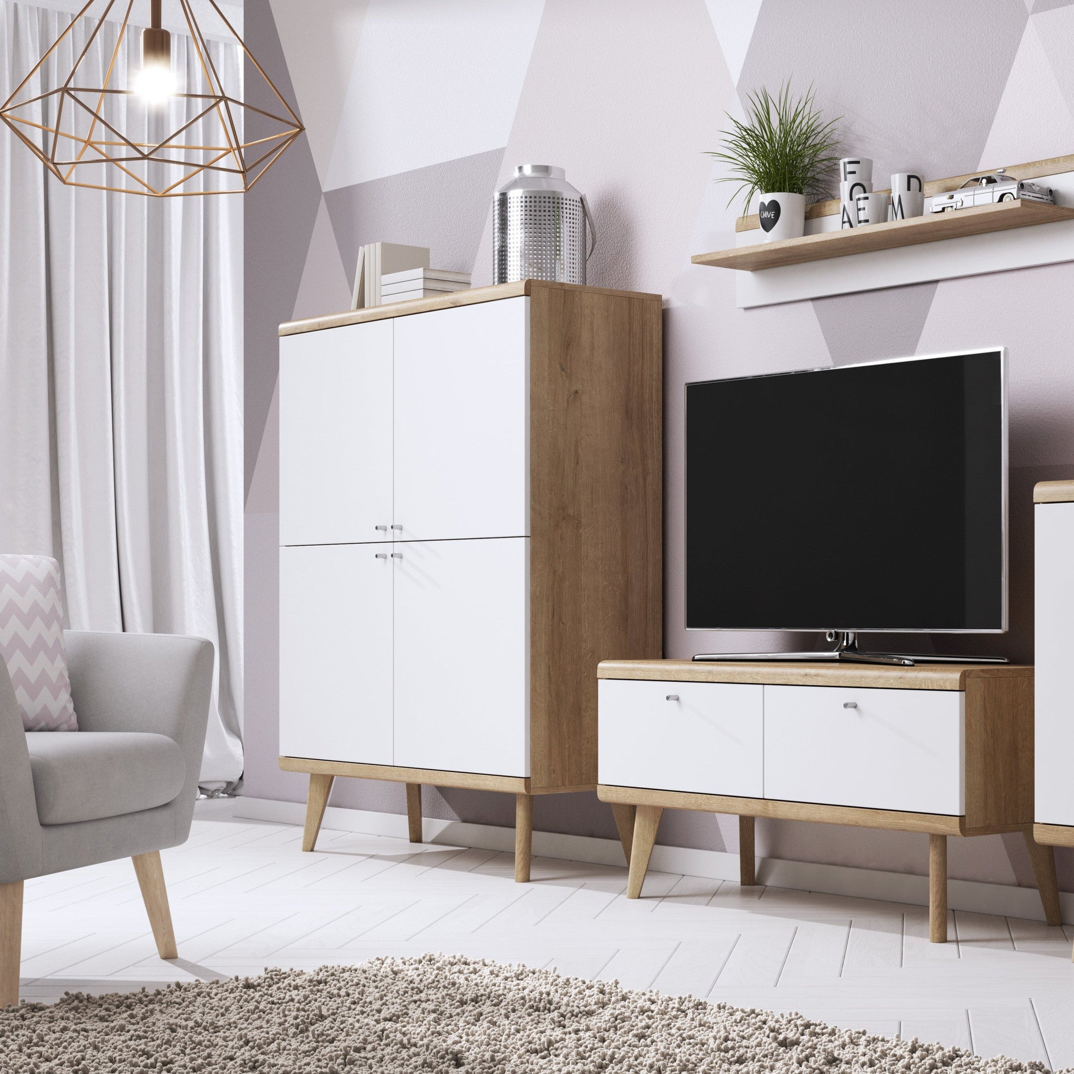 Komoda 107x134 w stylu skandynawskim | Lato