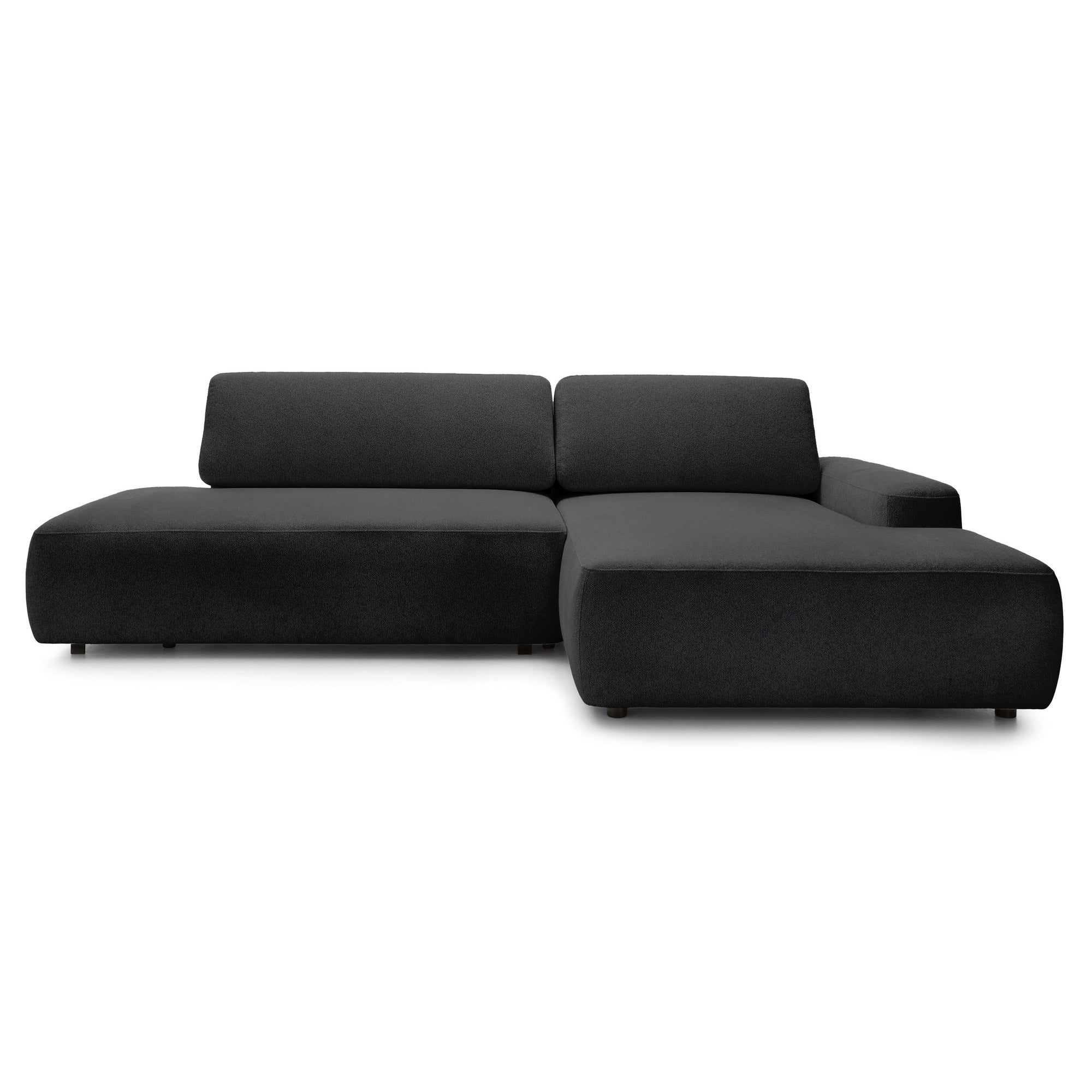 Narożnik z funkcją spania 4-osobowy 125x210 w stylu japandi – tapicerowany tył, system DL | Bamby