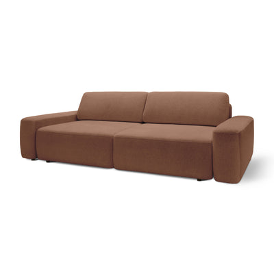 Sofa z funkcją spania 200x136 z pojemnikiem DL| Bamby Cynamonowy Brąz (RAVEN 38)