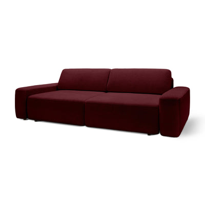 Sofa z funkcją spania 200x136 z pojemnikiem DL| Bamby Czerwone Wino (RAVEN 59)