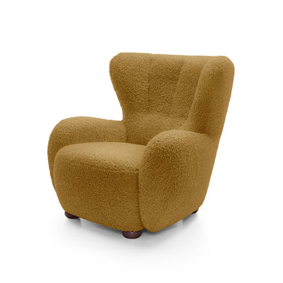 Fotel 88 cm do relaksu w stylu skandynawskim | Tedi Orzechowa Terra (ROLF 12) Orzech