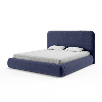 Upholstered bed with storage in a modern organic style | Paries