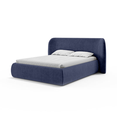 Upholstered bed with storage in a modern soft style | Frasspo