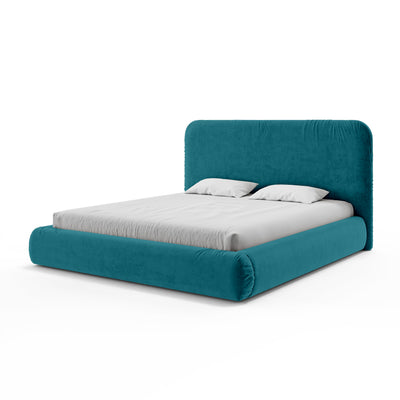 Upholstered bed with storage in a modern organic style | Paries