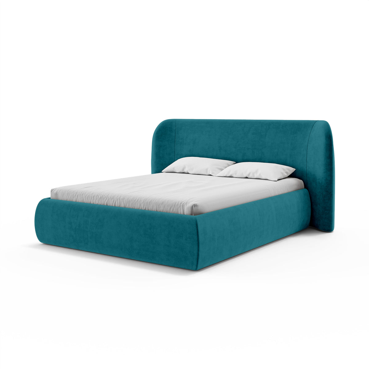 Upholstered bed with storage in a modern soft style | Frasspo