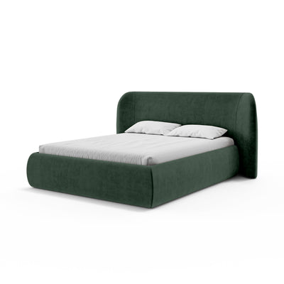 Upholstered bed with storage in a modern soft style | Frasspo