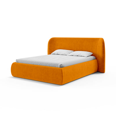 Upholstered bed with storage in a modern soft style | Frasspo