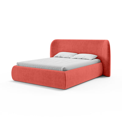 Upholstered bed with storage in a modern soft style | Frasspo