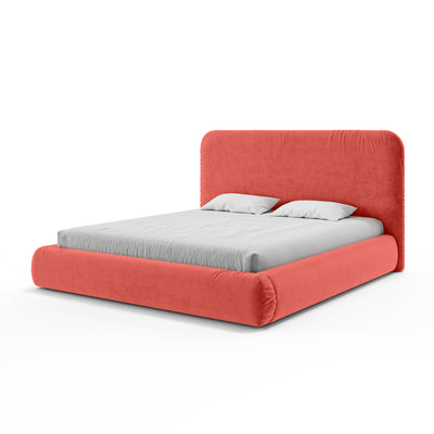 Upholstered bed with storage in a modern organic style | Paries